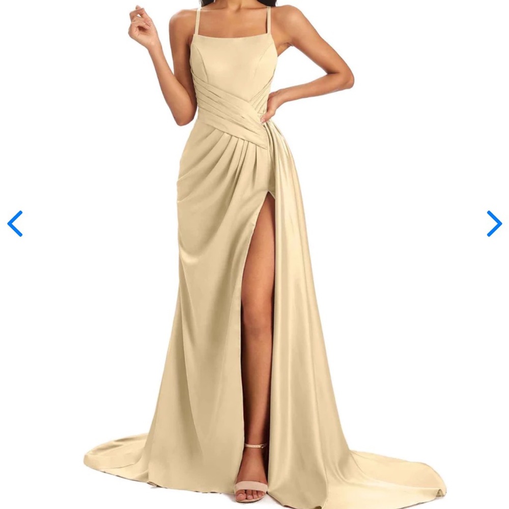 Gold/ pale yellow Maxi dress size 6